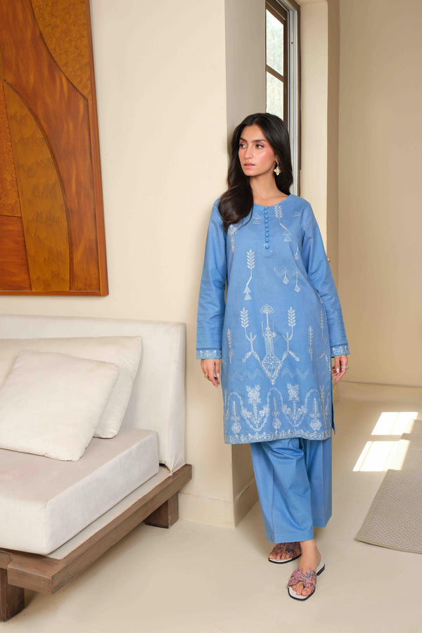 Noor by Saadia Asad | Noor Pret 25 | D5 - Blue Miraj - Pakistani Designer Dress - by Noor by Saadia Asad - Type : Ladies Clothes - 100% Original at Saira Sultan