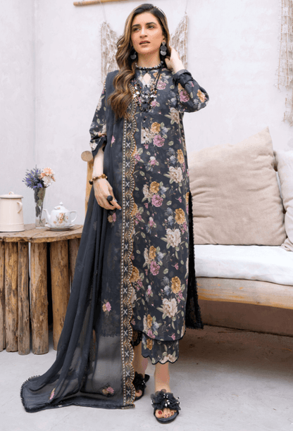 Humdum | Gardenia Lawn 24 | PLG 3 - D03 - Pakistani Designer Dress - by HumDum | Type: Luxury - 100% Original at Saira Sultan