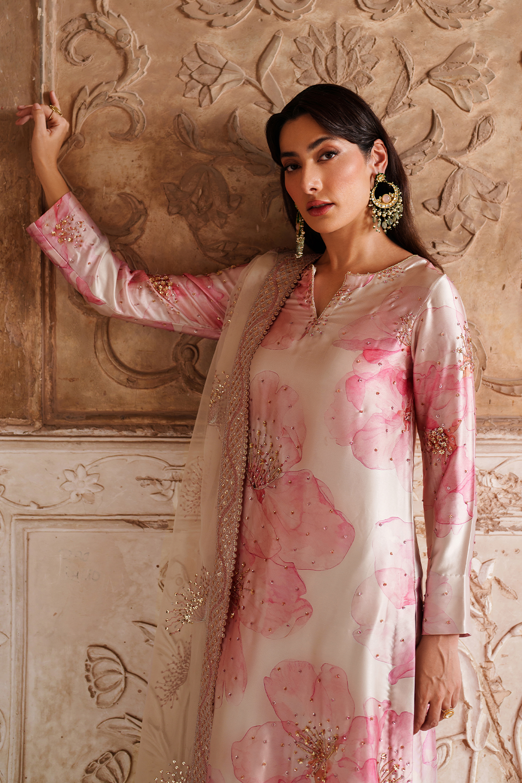 Iznik | Festive Formal | UE-547 Printed Charmeuse - Pakistani Designer Dress - by Iznik - Type : Ladies Clothes - 100% Original at Saira Sultan