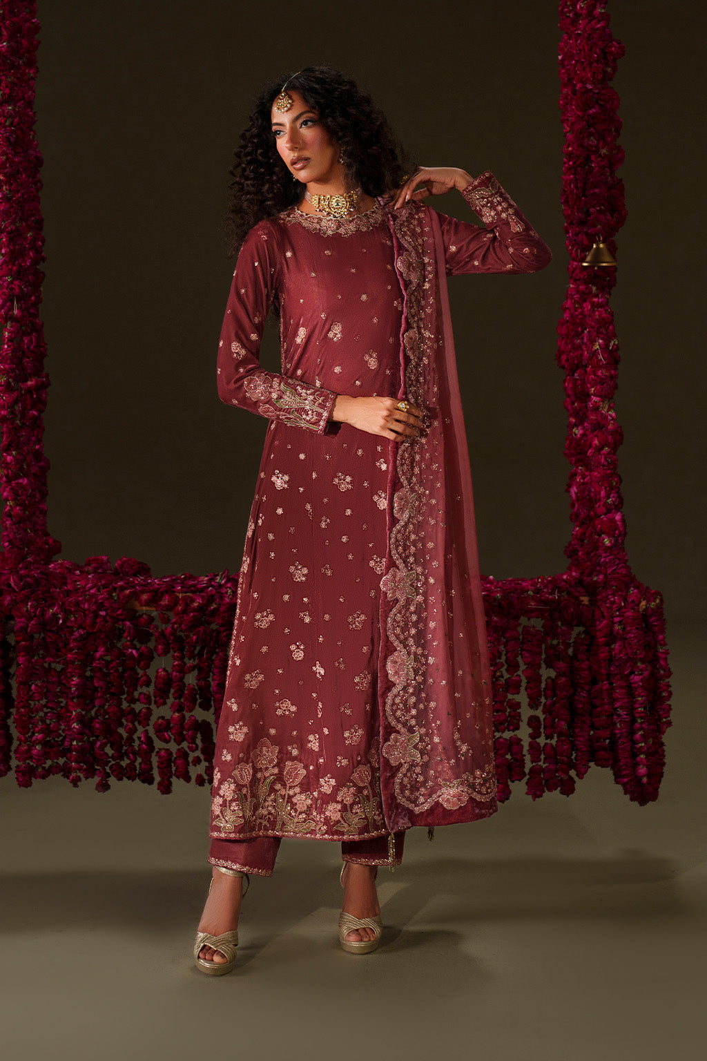 Iznik | Velvet 25 | IV-75 Embroidered Velvet by Iznik - Designer Dress - Type : Ladies Clothes - Available at Saira Sultan - 100% Original 