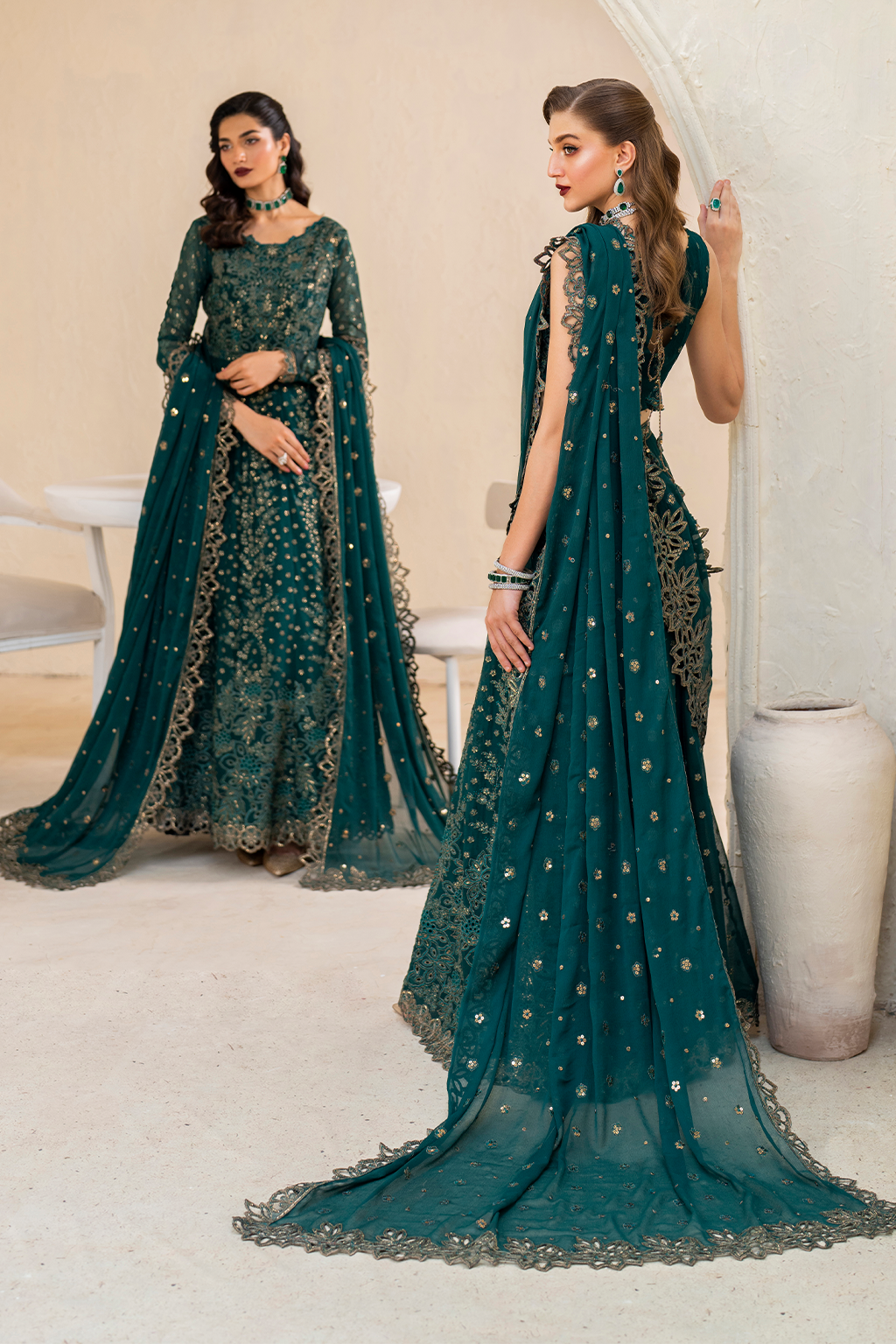 Iznik | Chinnon Chiffon | CC-47 Embroidered Chiffon - Pakistani Designer Dress - by Iznik | Type: Formal - 100% Original at Saira Sultan