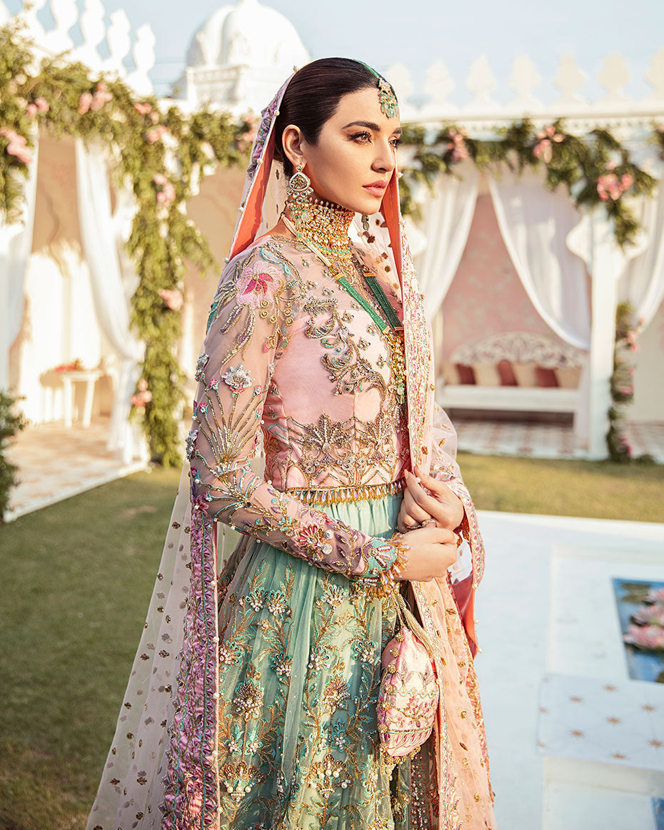 Gulaal | Wedding Formals | Joli Embroidered Net 3-Piece Suit WS-03 - Pakistani Designer Dress - by Gulaal | Type: Bridal - 100% Original at Saira Sultan