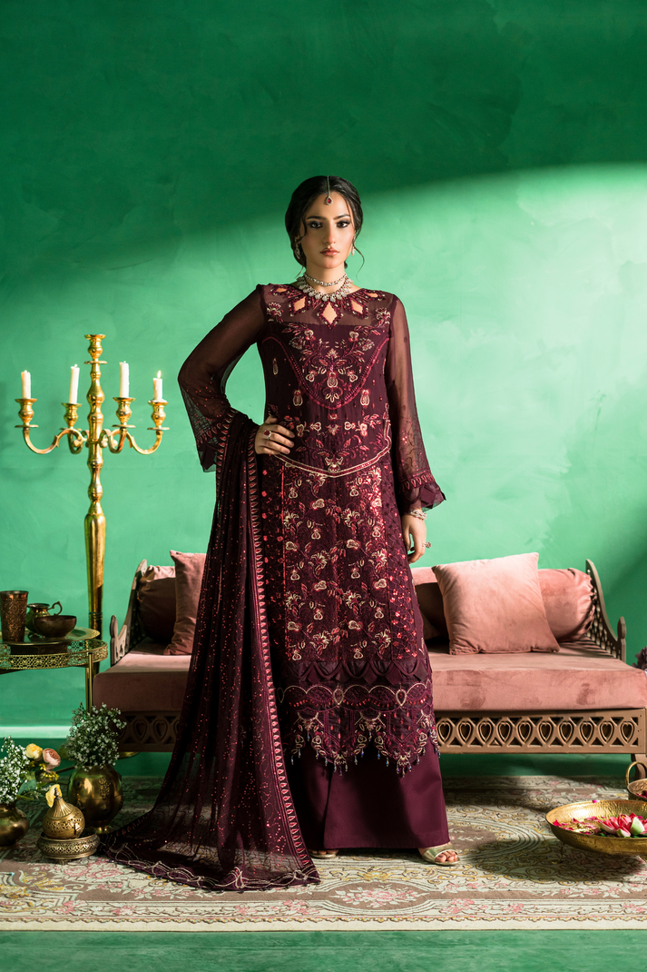 Zebtan | Farmaish Formals | FC-06 XL Berry Chiffon