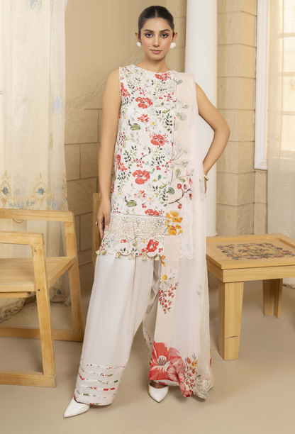Humdum | Senora Lawn 25 | Senora - D05 XS Off White Lawn