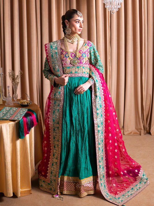 Faiza Faisal | Rema Wedding Formals 24 | Rumaisa S Emerald Green Cotton