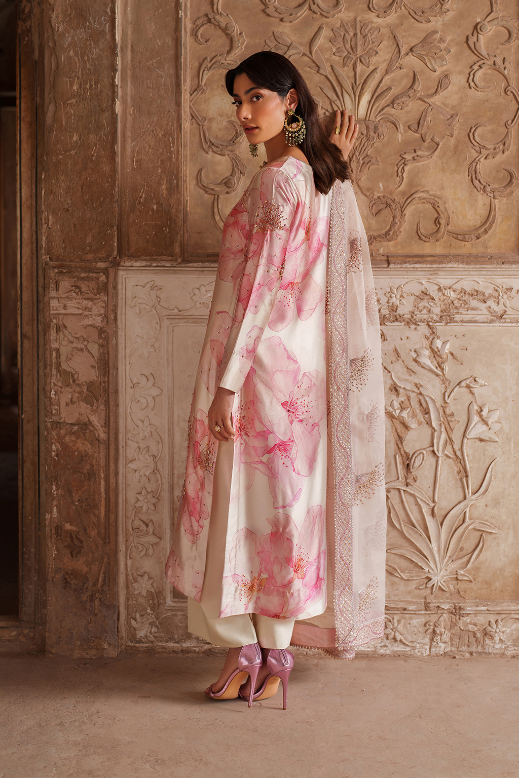 Iznik | Festive Formal | UE-547 Printed Charmeuse - Pakistani Designer Dress - by Iznik - Type : Ladies Clothes - 100% Original at Saira Sultan