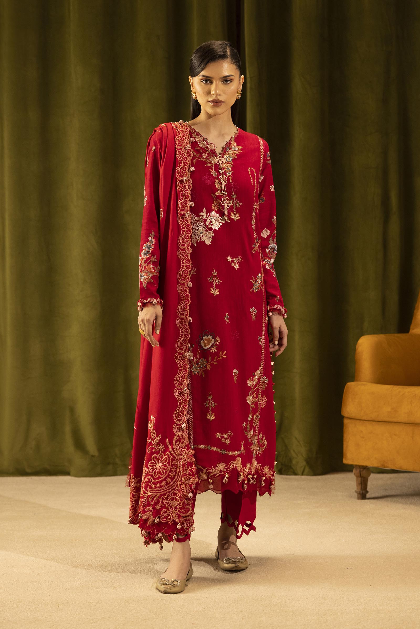 Sana Safinaz | Muzlin Winter 25 | M253-002A by Sana Safinaz - Designer Dress - Type : Ladies Clothes - Available at Saira Sultan - 100% Original 