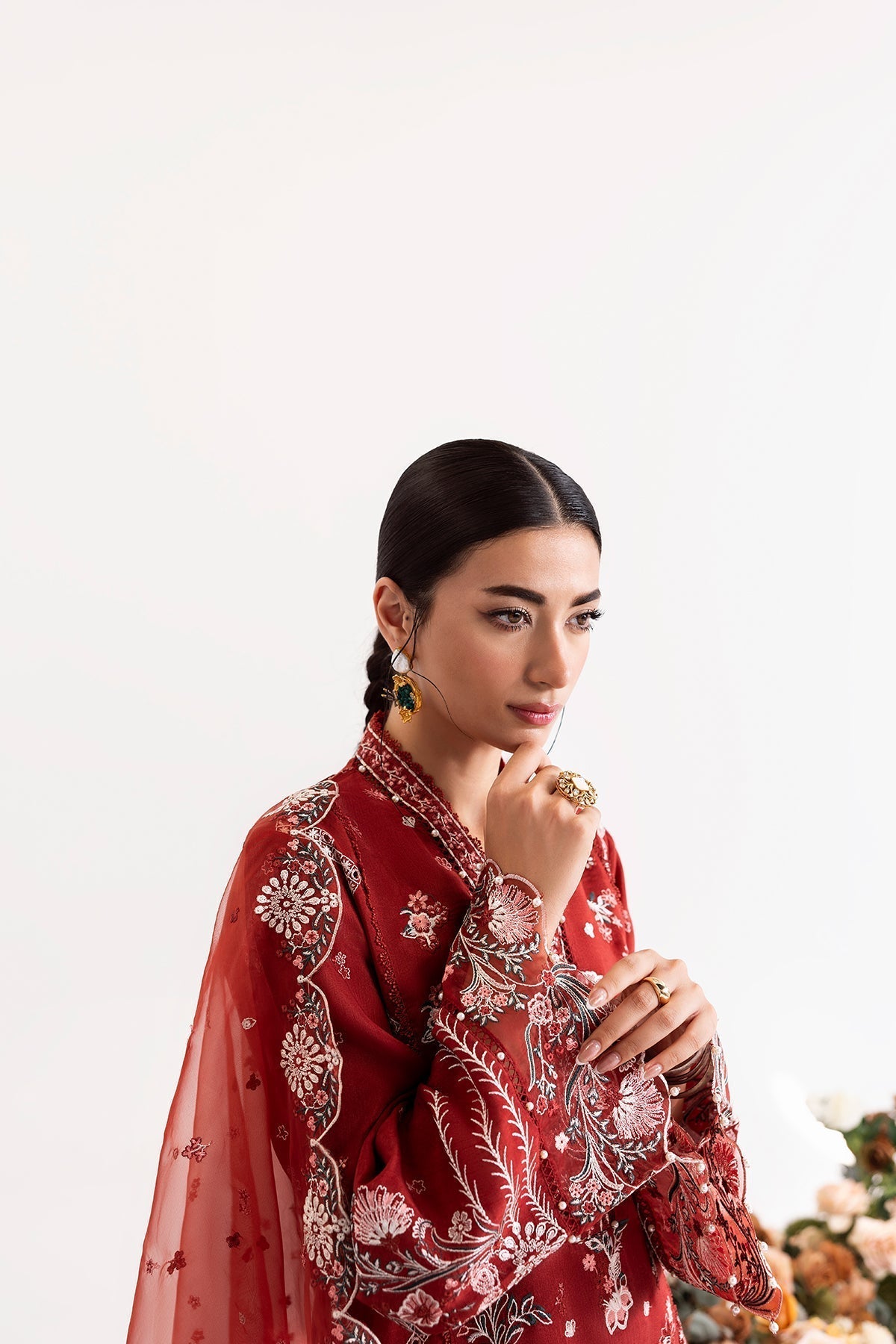Enzo I Tu Es Aime I Rouille - Pakistani Designer Dress - by Enzo - Type : Ladies Clothes - 100% Original at Saira Sultan