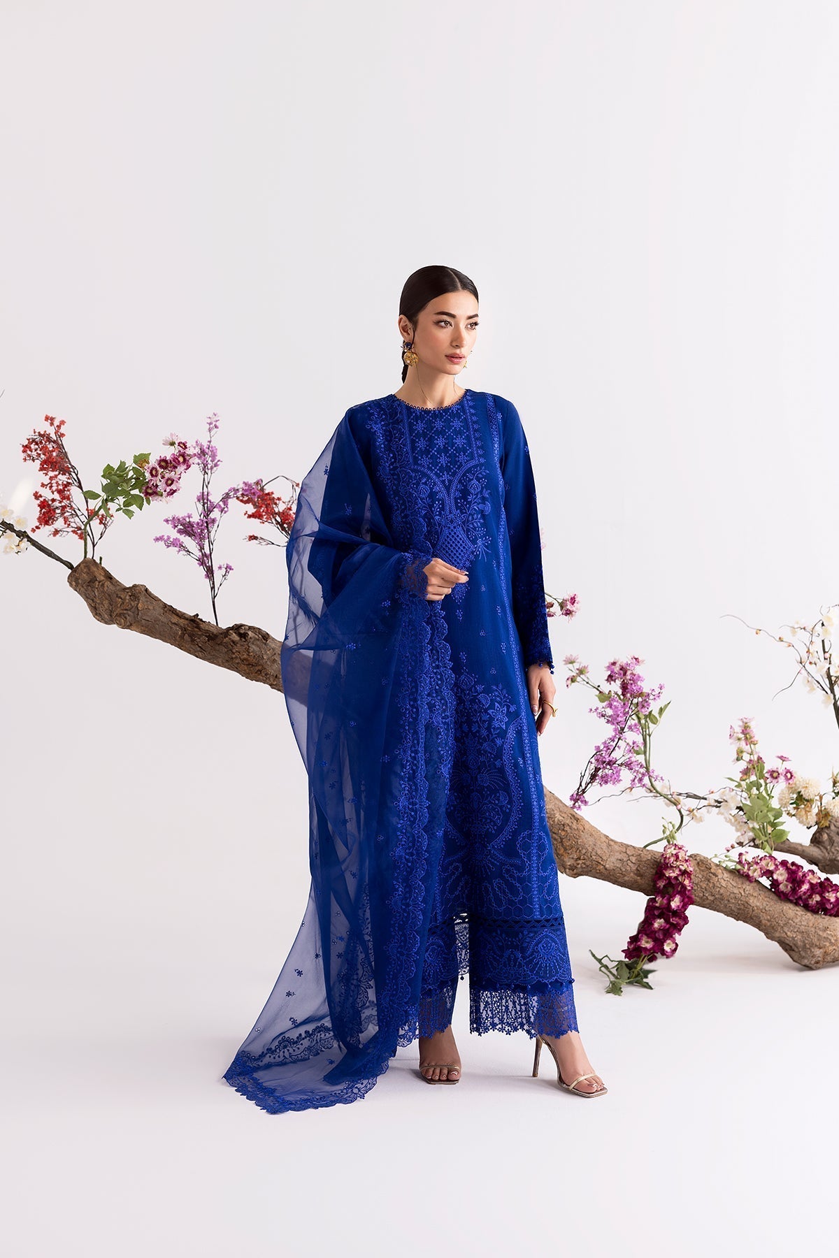 Enzo I Tu Es Aime I Bleue - Pakistani Designer Dress - by Enzo - Type : Ladies Clothes - 100% Original at Saira Sultan