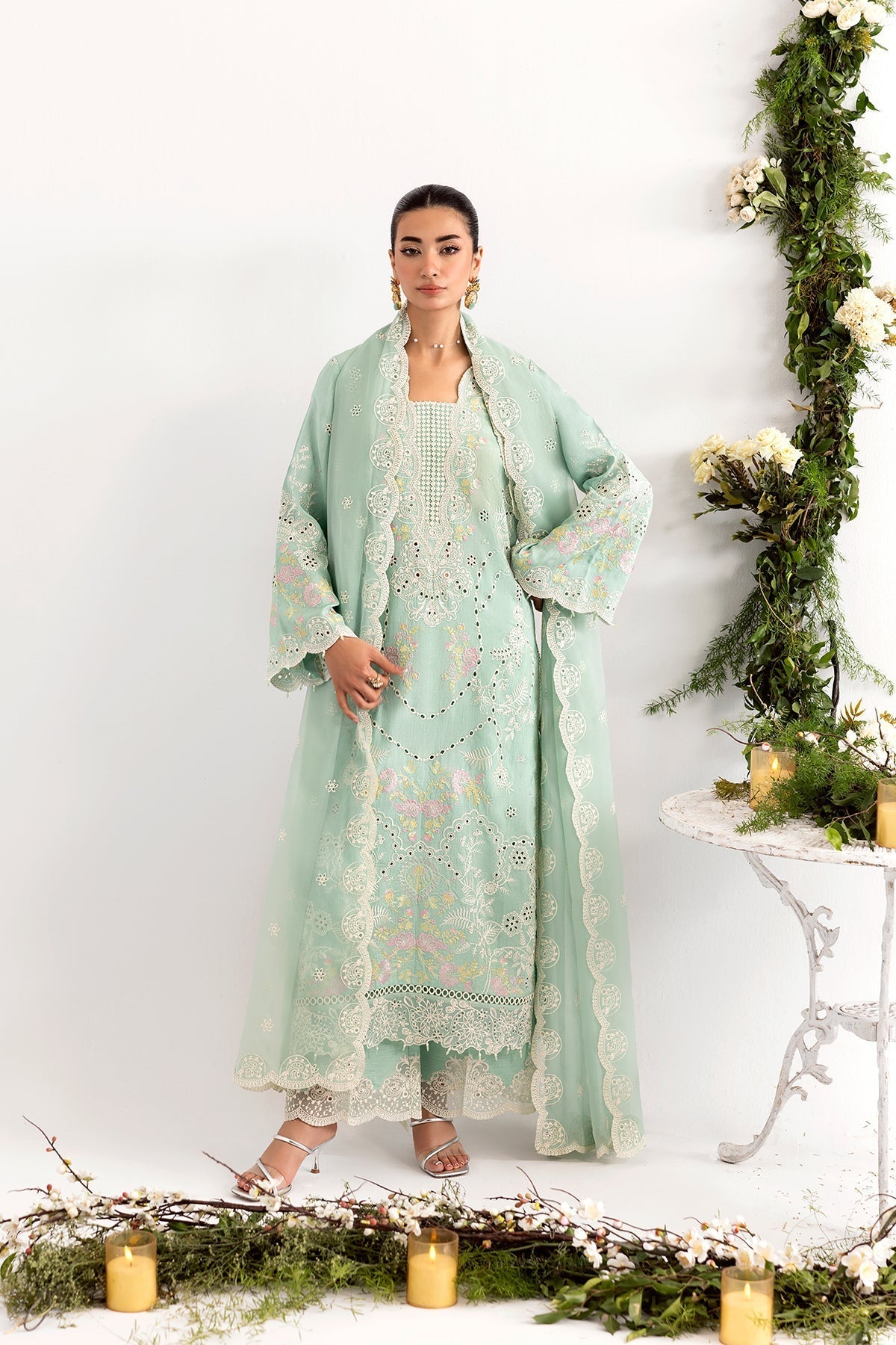 Enzo I Tu Es Aime I Menthe - Pakistani Designer Dress - by Enzo - Type : Ladies Clothes - 100% Original at Saira Sultan