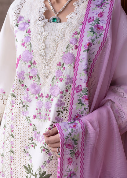 Saira Shakira | Bloom Lawn 25 | ZERENE 1-A M Off White Lawn