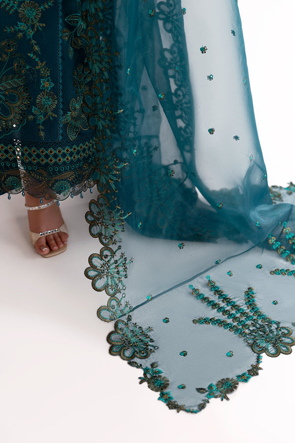 Enzo I Tu Es Aime I Sarcelle - Pakistani Designer Dress - by Enzo - Type : Ladies Clothes - 100% Original at Saira Sultan