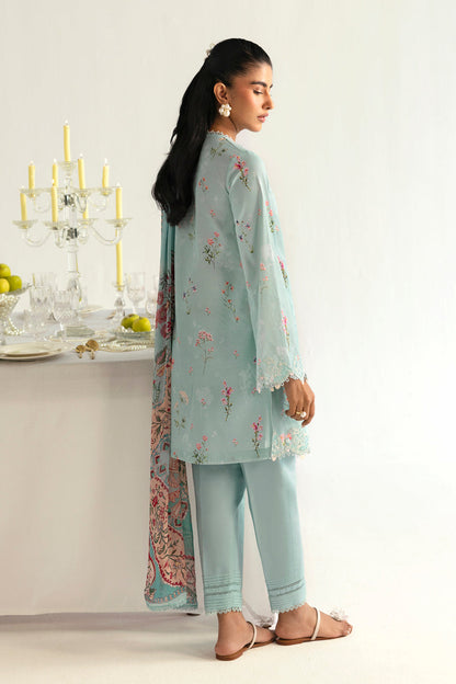 Qalamkar | Q Prints 2025 | PQ-08 RENA S Ice Blue Lawn