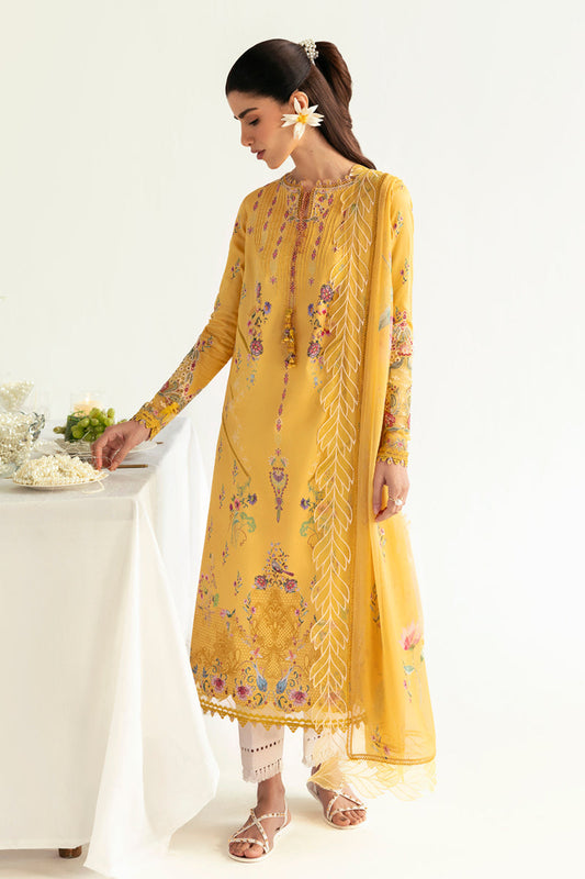 Qalamkar | Q Prints 2025 | PQ-03 MEHR XS Yellow Lawn