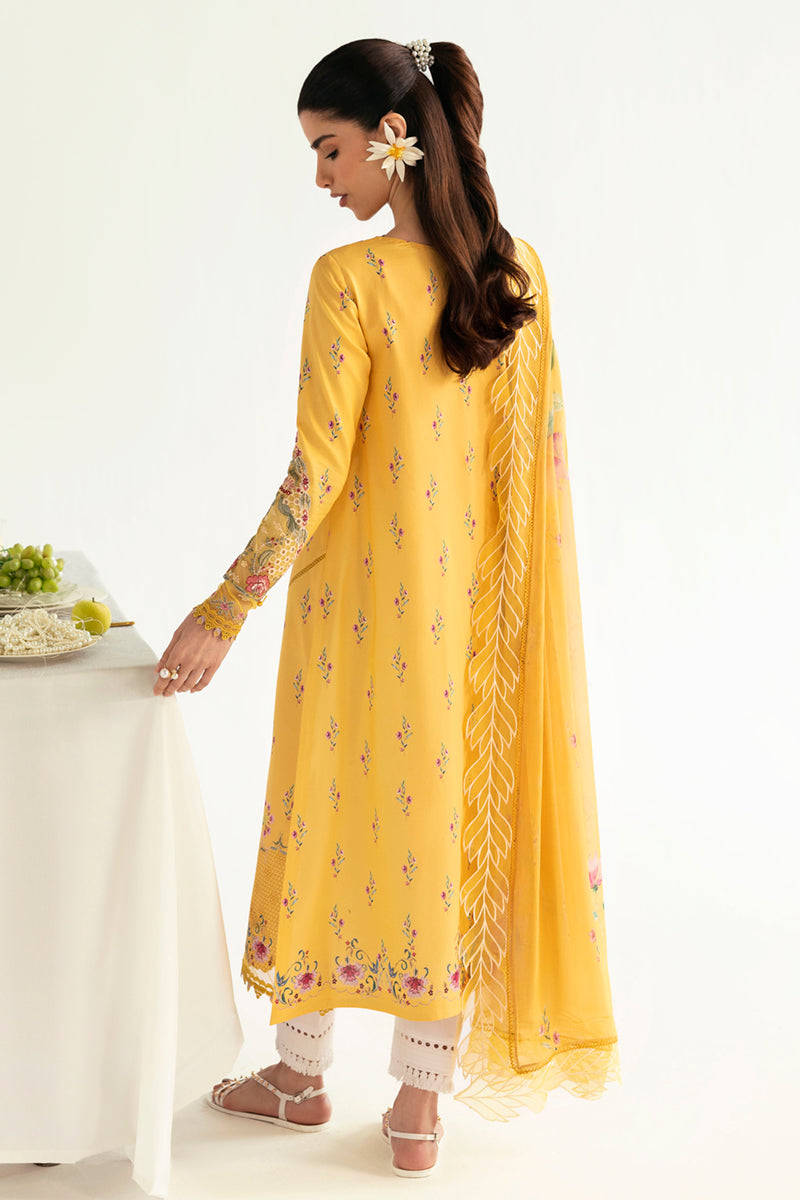 Qalamkar | Q Prints 2025 | PQ-03 MEHR S Yellow Lawn