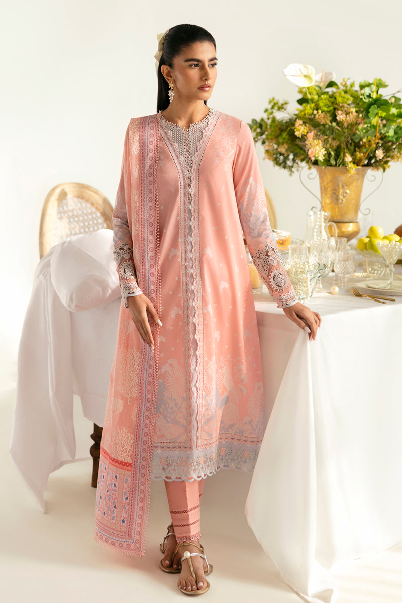 Qalamkar | Q Prints 2025 | PQ-02 AROHA XS Pastel Pink Lawn
