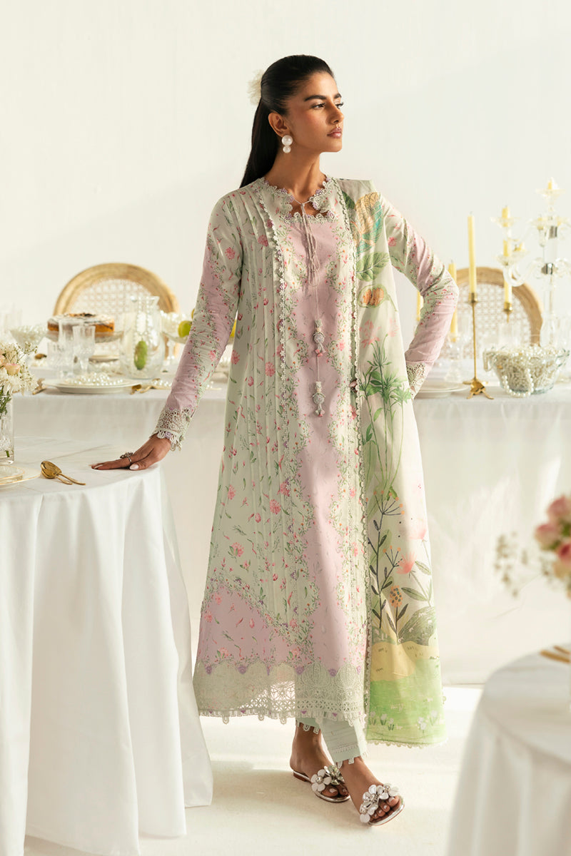 Qalamkar | Q Prints 2025 | PQ-07 LIRA XS Tea Green Lawn