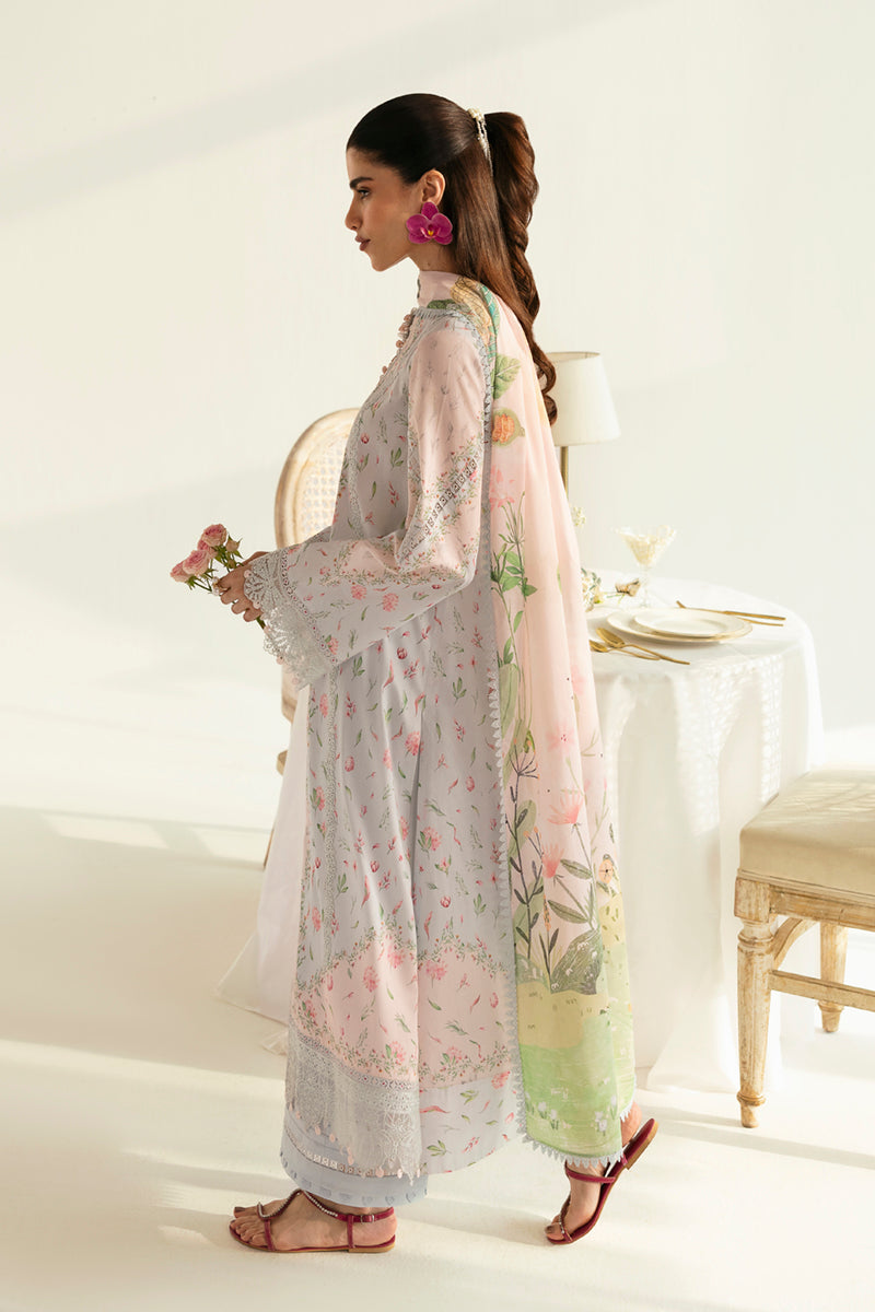 Qalamkar | Q Prints 2025 | PQ-07 LIRA XL Tea Green Lawn