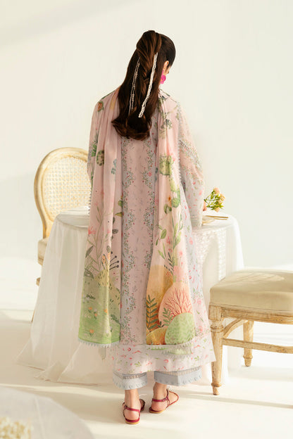 Qalamkar | Q Prints 2025 | PQ-07 LIRA S Tea Green Lawn