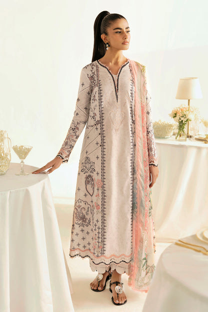 Qalamkar | Q Prints 2025 | PQ-09 LYRA XS Off White Lawn