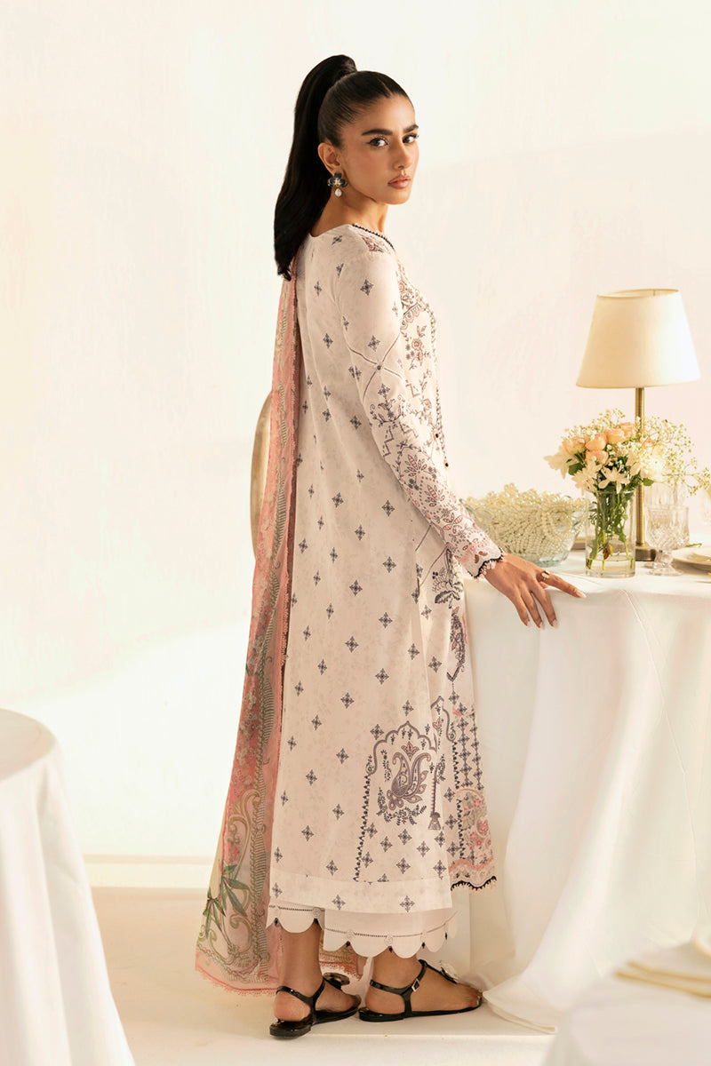 Qalamkar | Q Prints 2025 | PQ-09 LYRA S Off White Lawn