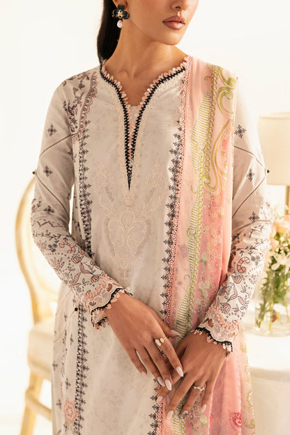 Qalamkar | Q Prints 2025 | PQ-09 LYRA M Off White Lawn