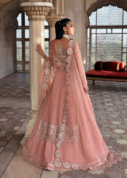 Akbar Aslam | Dastaan Luxury Formals | Nazneen S Peach Pink Net
