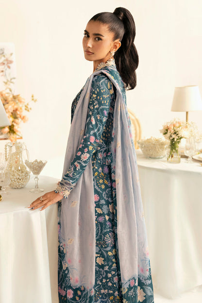 Qalamkar | Q Prints 2025 | PQ-04 RHEA S Teal Lawn
