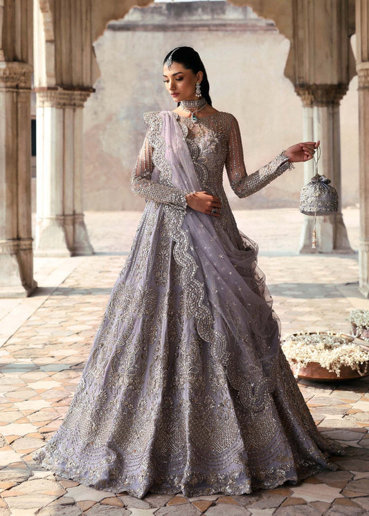 Akbar Aslam | Rajkumari Bridals | Raniyat XS Light Lavender Net