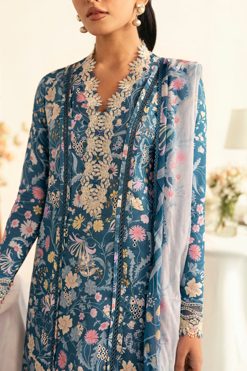 Qalamkar | Q Prints 2025 | PQ-04 RHEA M Teal Lawn