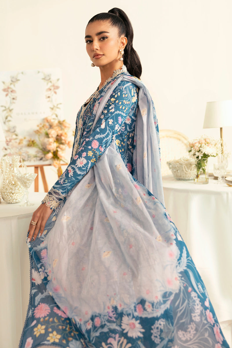 Qalamkar | Q Prints 2025 | PQ-04 RHEA L Teal Lawn