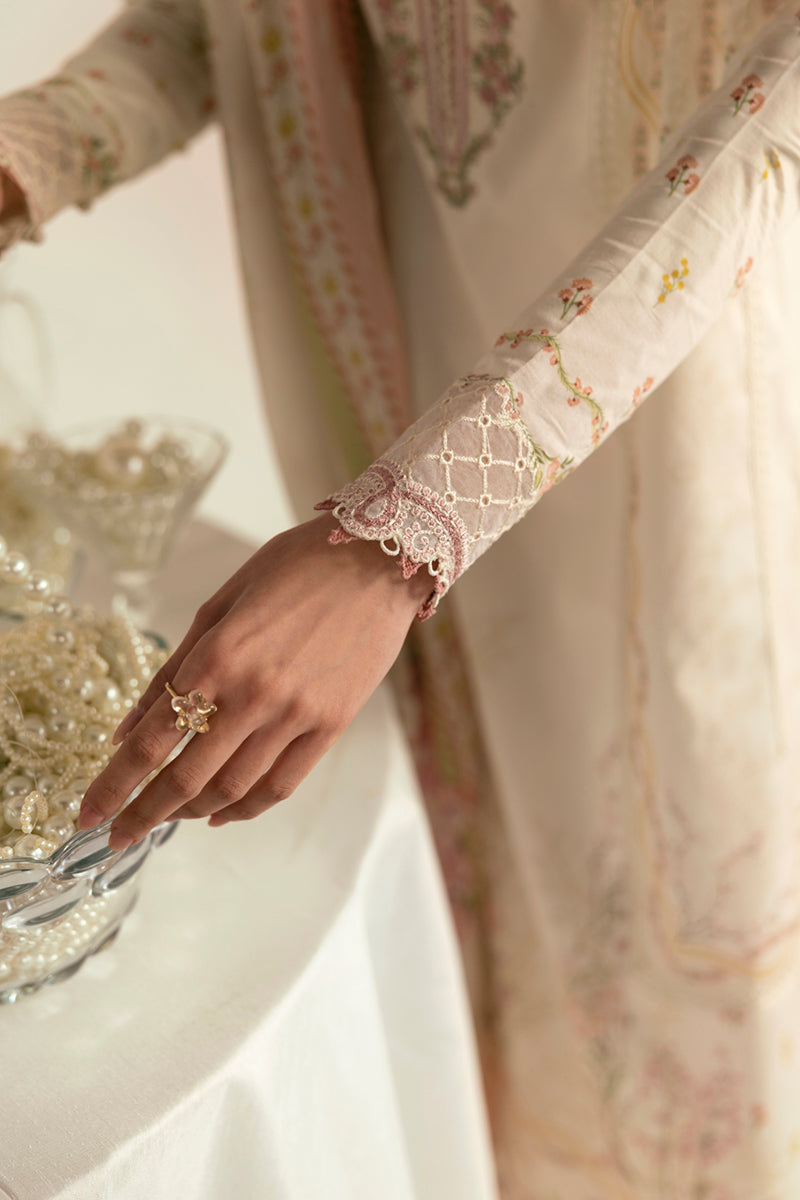 Qalamkar | Q Prints 2025 | PQ-01 NENA M Off White Lawn