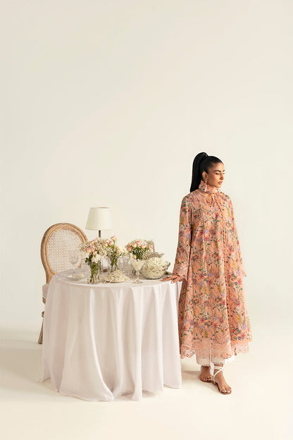 Qalamkar | Q Prints 2025 | PQ-10 MAIRA S Pale Peach Lawn
