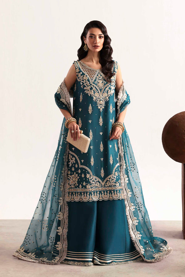 Akbar Aslam | Luxury Formals 25 | Teal by Akbar Aslam - Designer Dress  - Type : Ladies Clothes - Available at Saira Sultan - 100% Original 