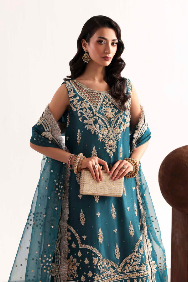 Akbar Aslam | Luxury Formals 25 | Teal by Akbar Aslam - Designer Dress  - Type : Ladies Clothes - Available at Saira Sultan - 100% Original 
