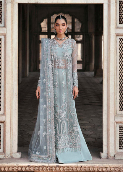Akbar Aslam | Dastaan Luxury Formals | Mahrosh XS Gray Organza