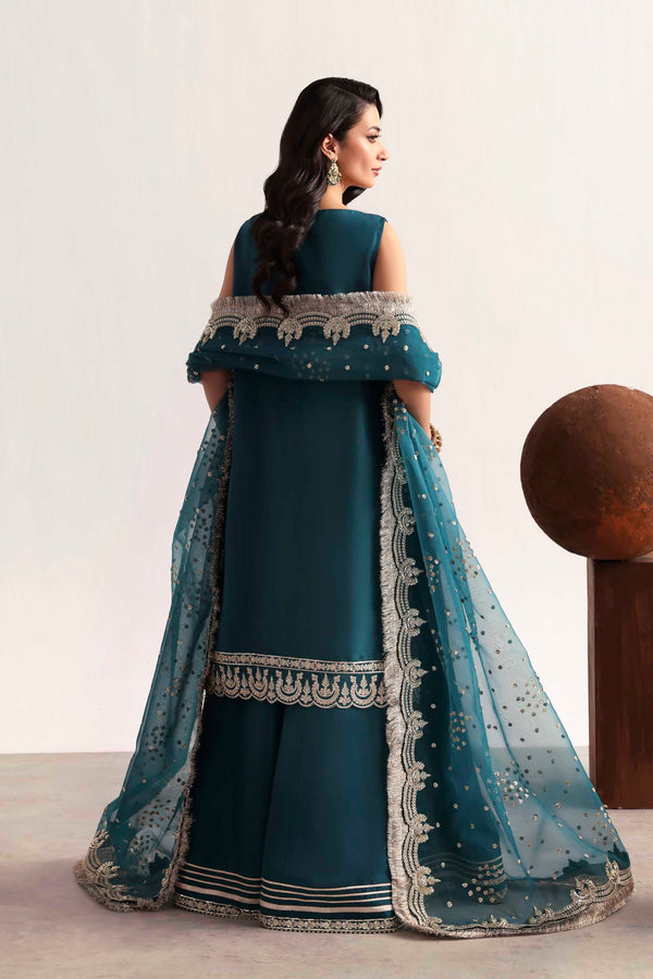 Akbar Aslam | Luxury Formals 25 | Teal by Akbar Aslam - Designer Dress  - Type : Ladies Clothes - Available at Saira Sultan - 100% Original 