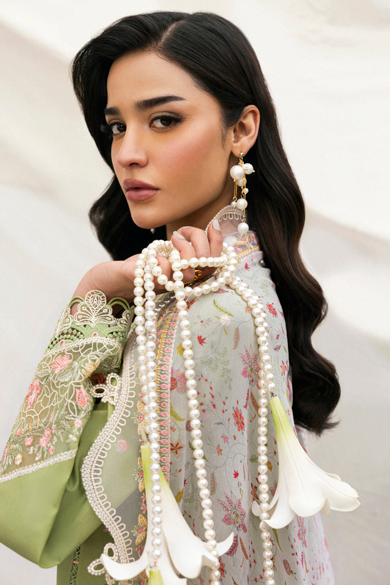 Qalamkar | Qlinekari Lawn | DC-01 Lovisa L Apple Green Lawn