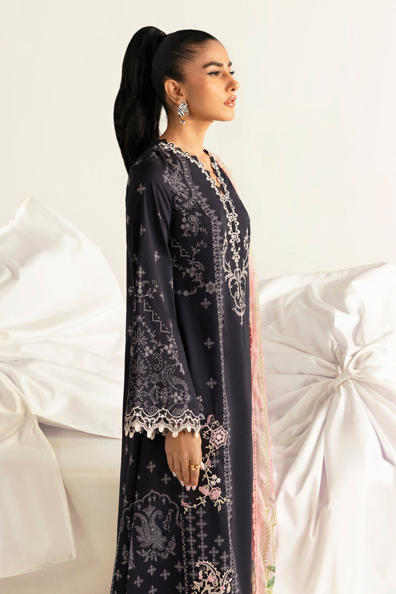 Qalamkar | Q Prints 2025 | PQ-09 NORA XL Black Lawn