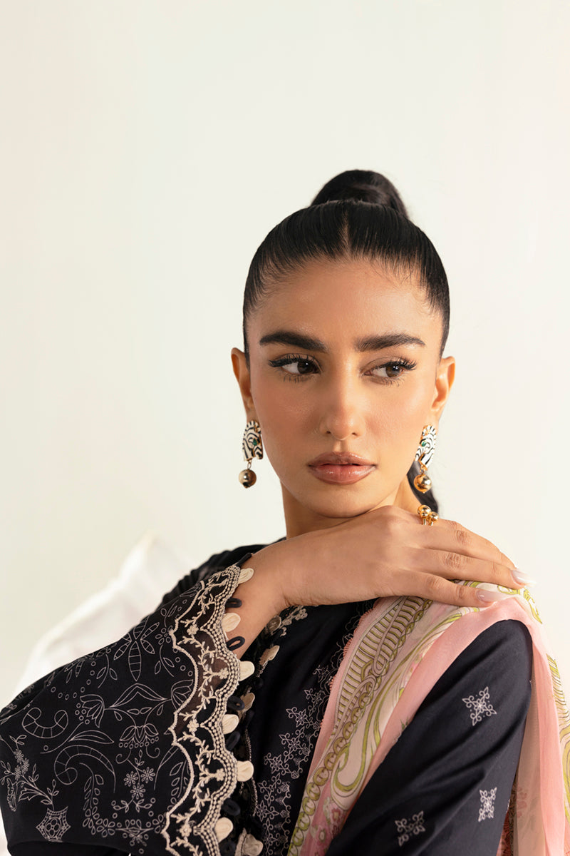 Qalamkar | Q Prints 2025 | PQ-09 NORA L Black Lawn