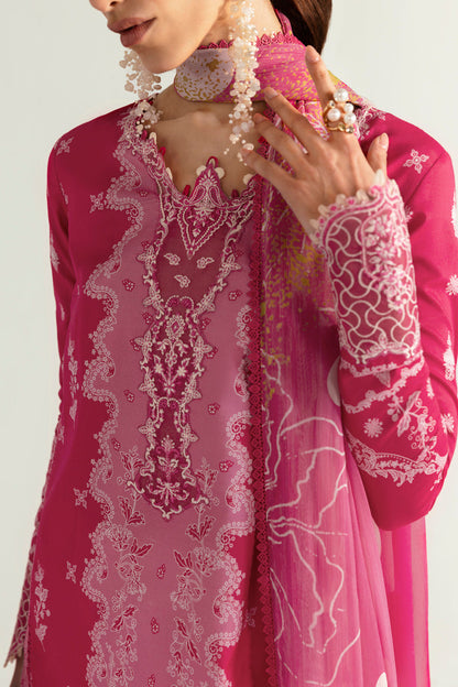 Qalamkar | Q Prints 2025 | PQ-06 VEDA M Hot Pink Lawn