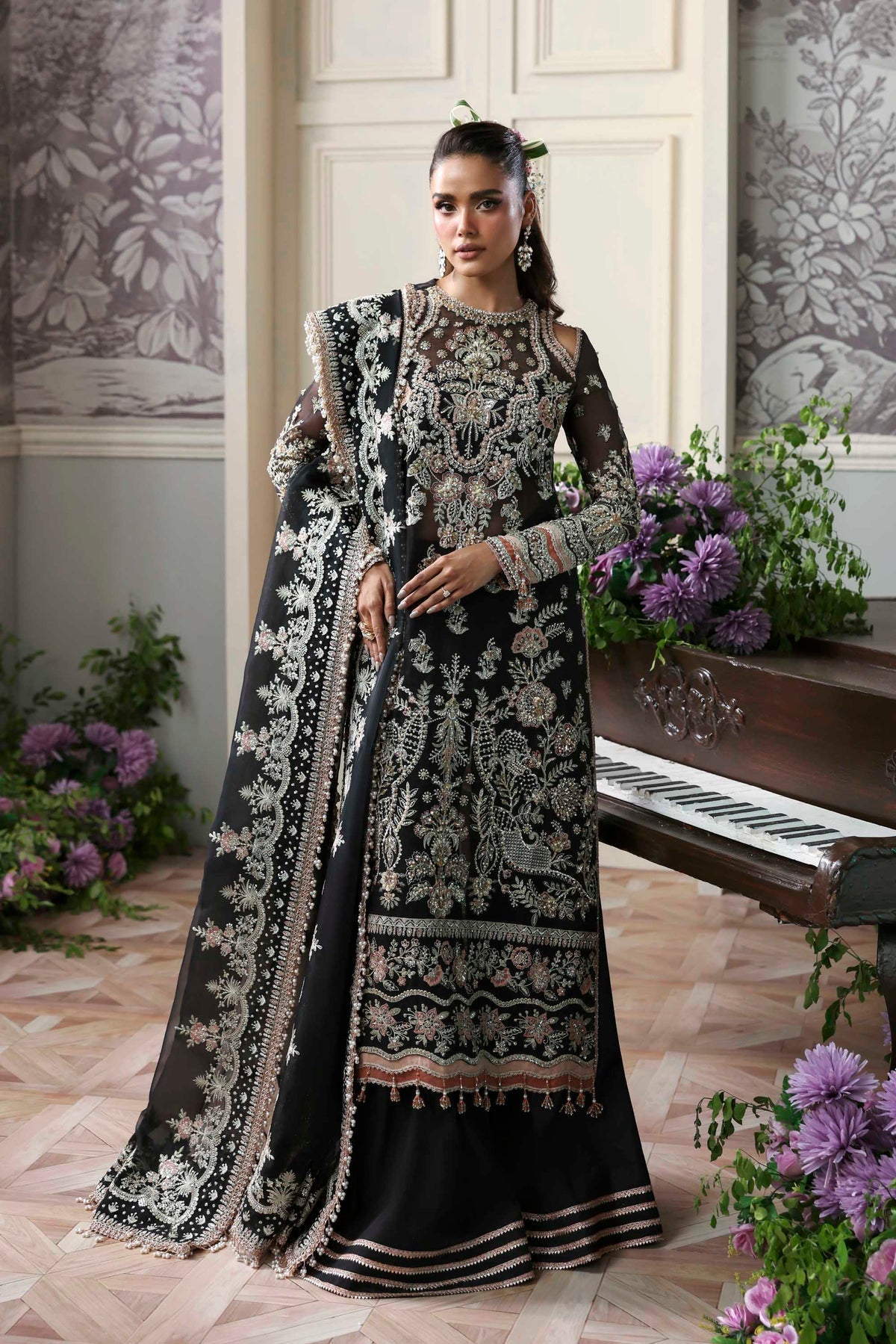 Akbar Aslam | Deewani Wedding Formals | Nocturne - Pakistani Designer Dress - by Akbar Aslam - Type : Ladies Clothes - 100% Original at Saira Sultan