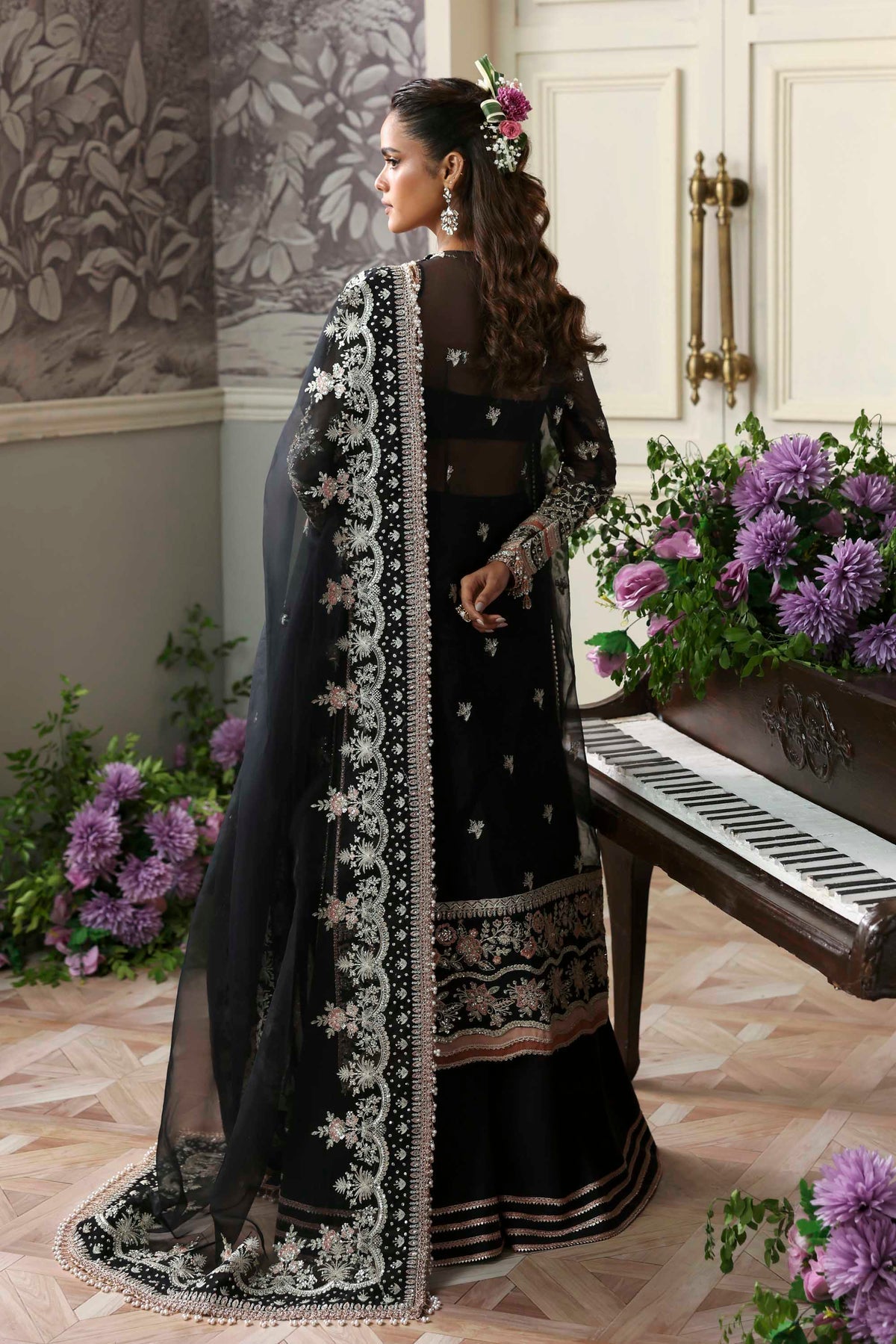 Akbar Aslam | Deewani Wedding Formals | Nocturne - Pakistani Designer Dress - by Akbar Aslam - Type : Ladies Clothes - 100% Original at Saira Sultan