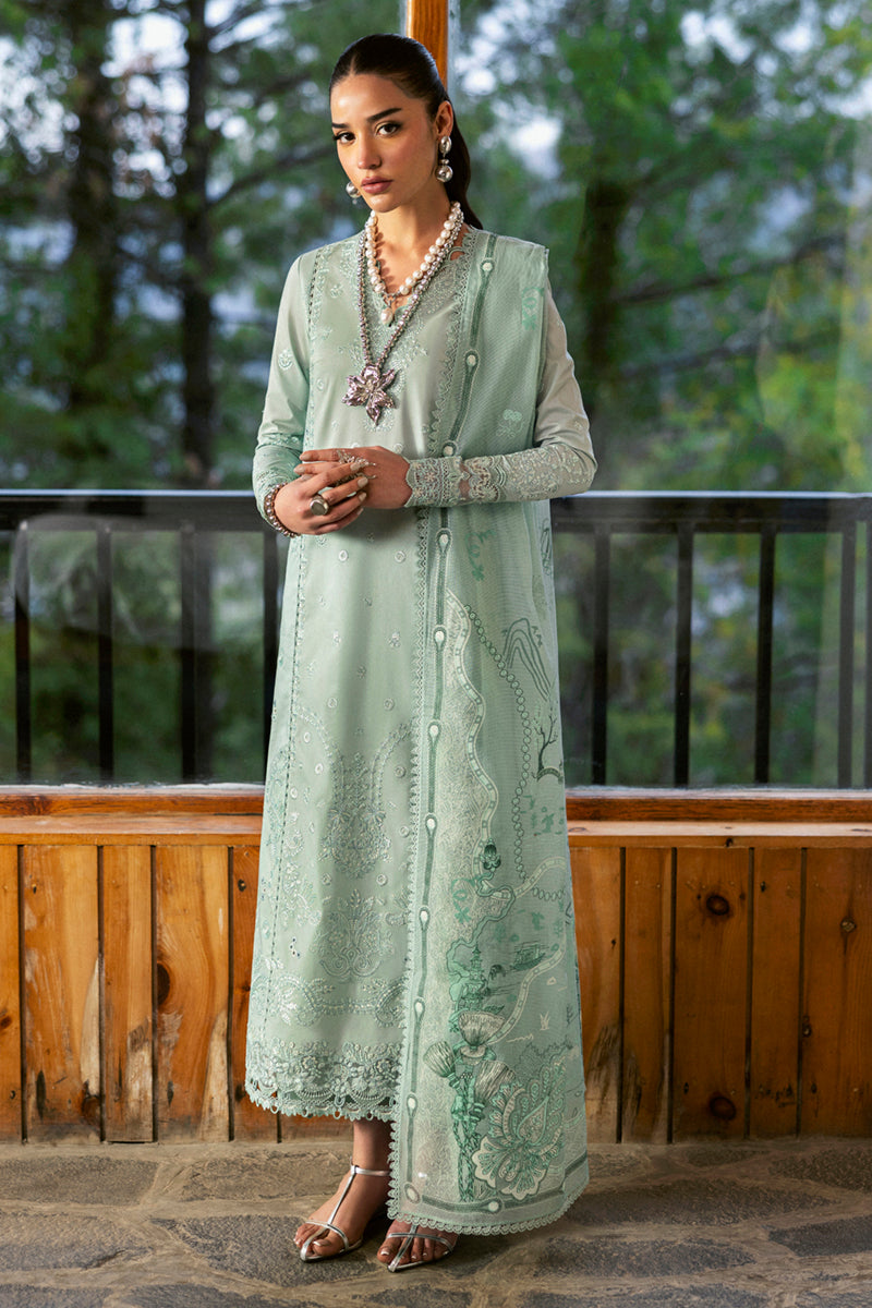 Qalamkar | Qlinekari Lawn | DC-15 Elira XL Gray Lawn