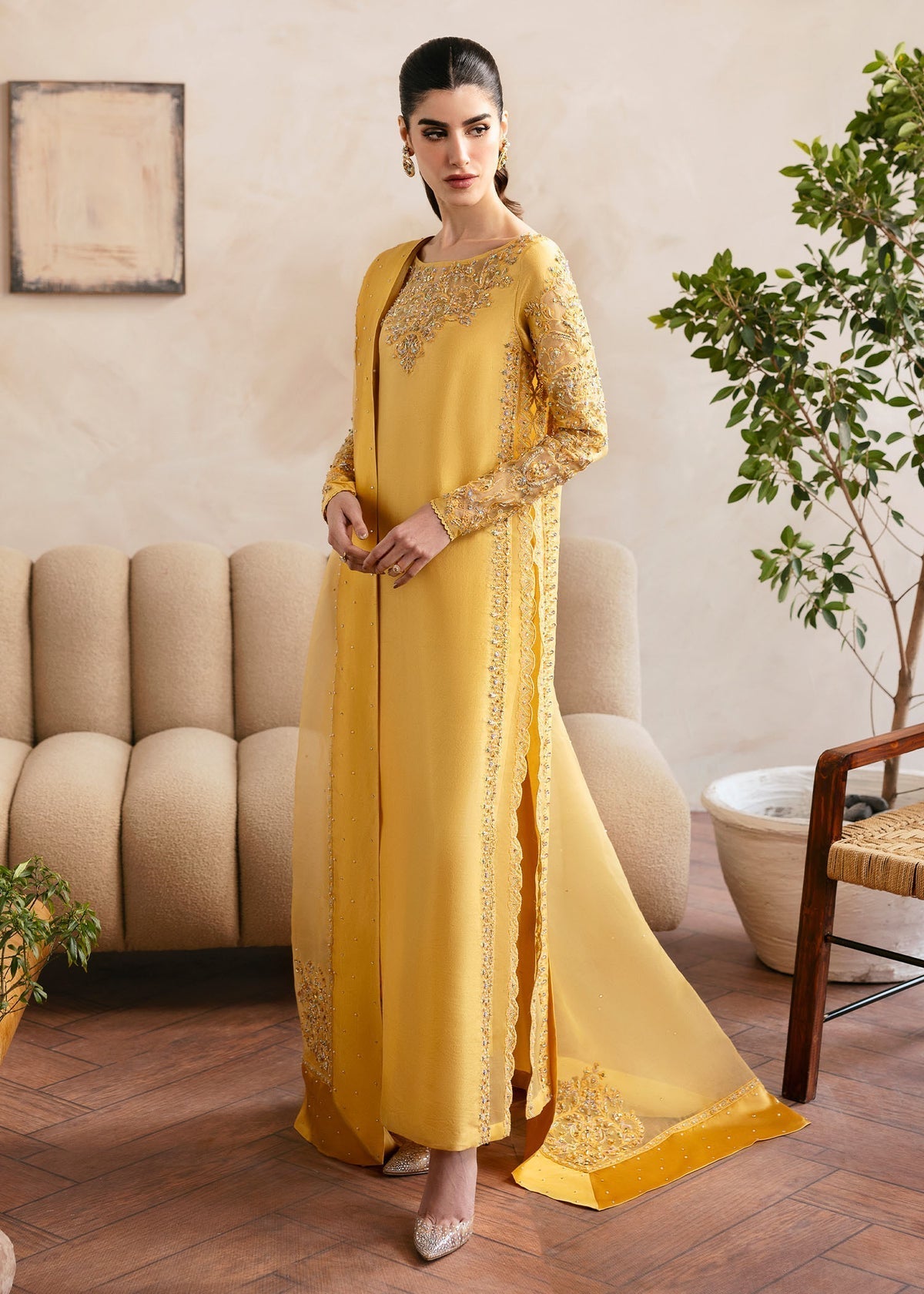Kanwal Malik | Miray Luxury Pret |Saesha M Golden Raw Silk