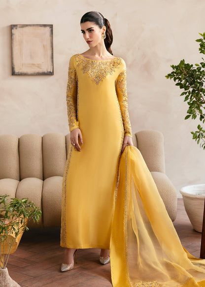 Kanwal Malik | Miray Luxury Pret |Saesha XS Golden Raw Silk