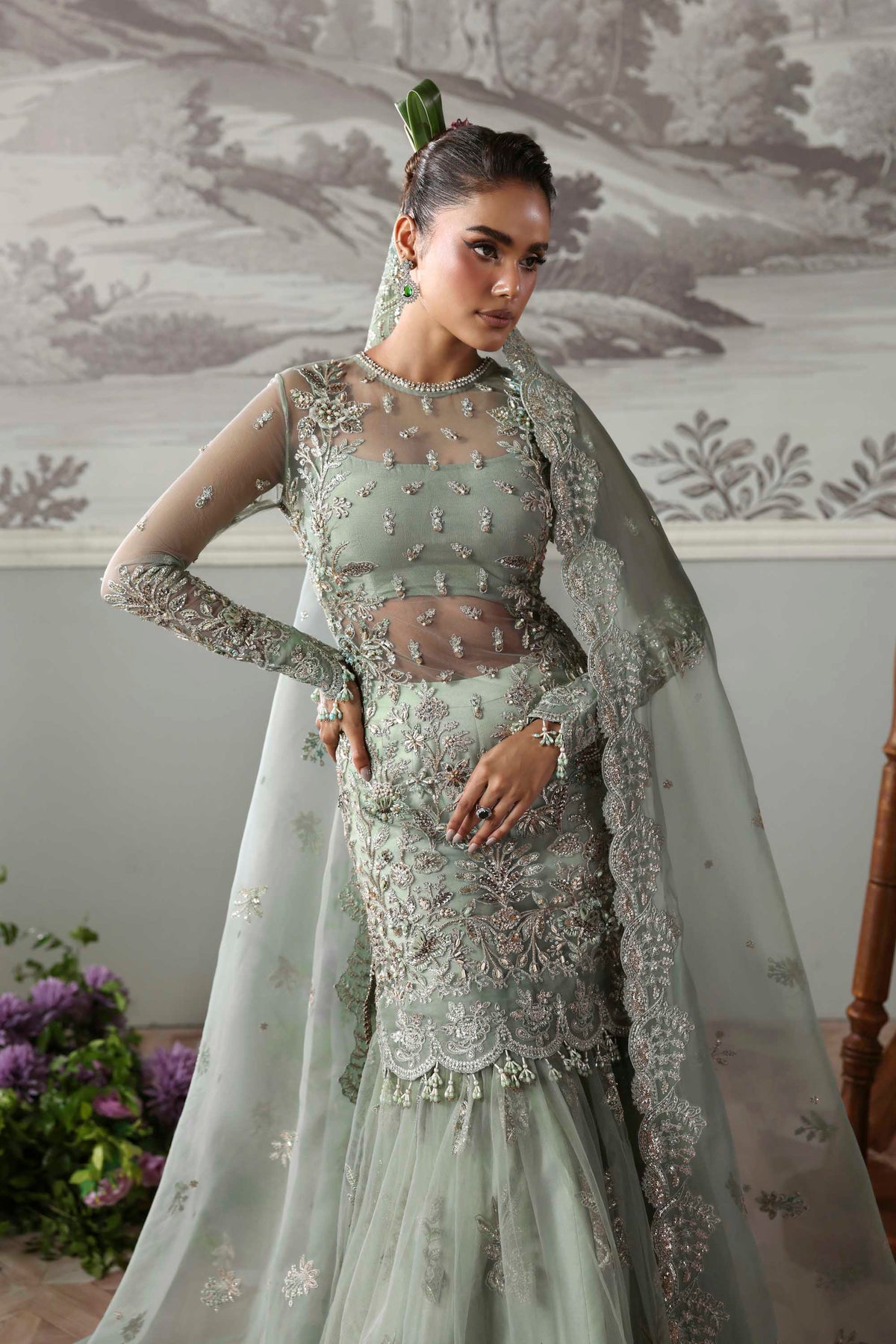 Akbar Aslam | Deewani Wedding Formals | Silvenza - Pakistani Designer Dress - by Akbar Aslam - Type : Ladies Clothes - 100% Original at Saira Sultan
