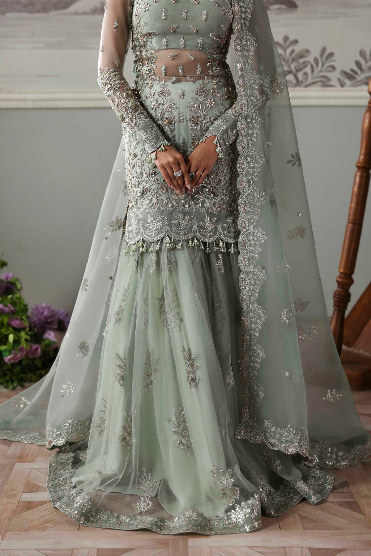 Akbar Aslam | Deewani Wedding Formals | Silvenza - Pakistani Designer Dress - by Akbar Aslam - Type : Ladies Clothes - 100% Original at Saira Sultan