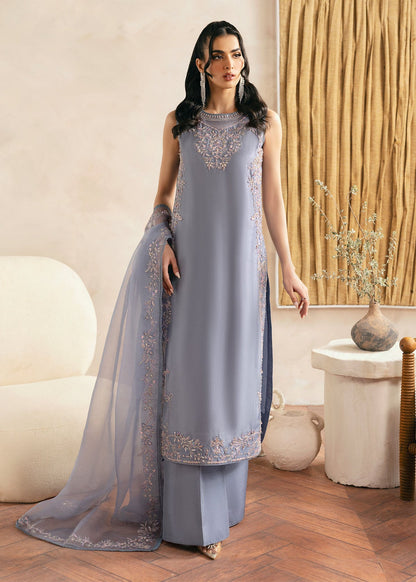 Kanwal Malik | Miray Luxury Pret | Natalia S Blue Gray Raw Silk