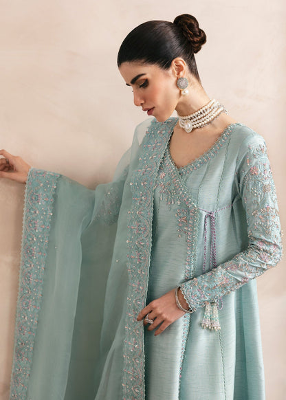 Kanwal Malik | Miray Luxury Pret | Daisy XL Sky Blue Raw Silk